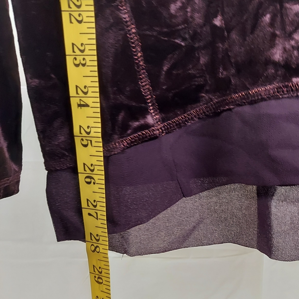 GC Crushed Velvet Hi Low Vera Wang Large Tunic - Picture 3 of 10
